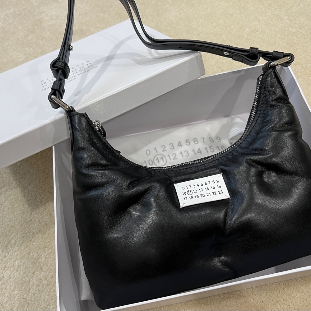 Maison Martin Margiela Black Padded Leather Crossbody Bag - Picture 12 of 13